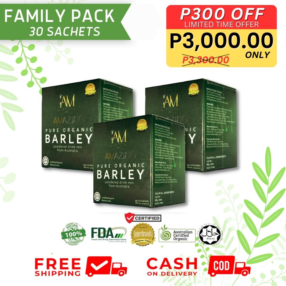 BARLEY FAMILY PACK - Buy 3 BOXES Get 3 Sachets for Free